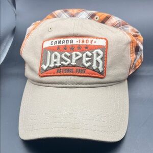 Brand new Pukka ball cap Jasper National Park plaid adjust hiking outdoor hat